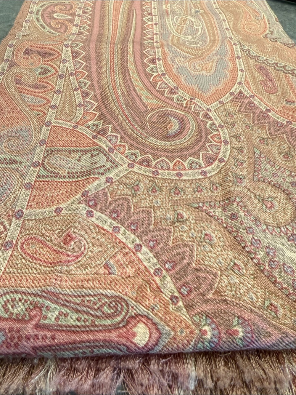 ETRO wool silk blend paisley scarf - Picture 5 of 6